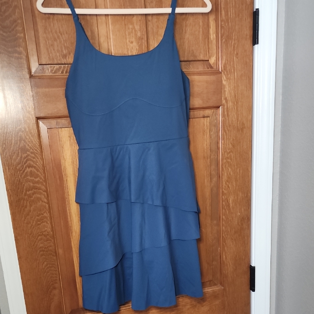 HALARA Chic Navy Tiered Mini Dress